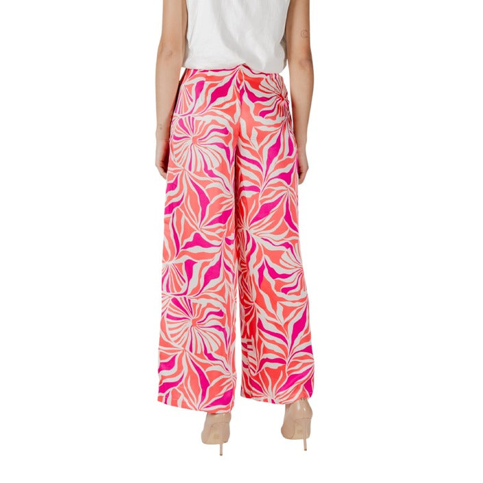 Only Pantaloni Donna Rosa Colorato Zip e Bottone 100% Poliestere Primavera/Estate 15339991