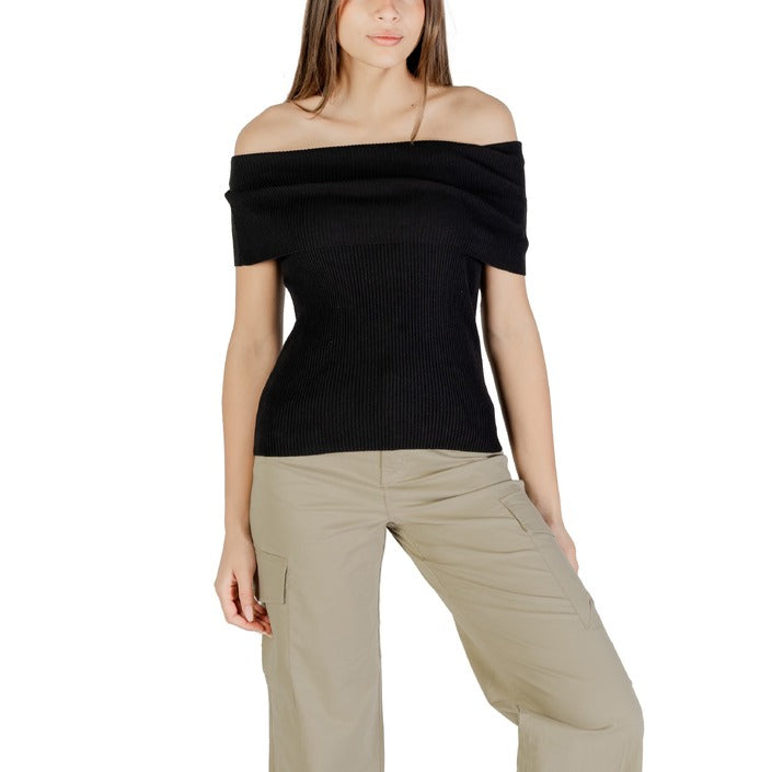 Only T-Shirt Donna Rossa Smanicato Scollo a Barca 50% Cotone 50% Poliestere Primavera/Estate 15341690