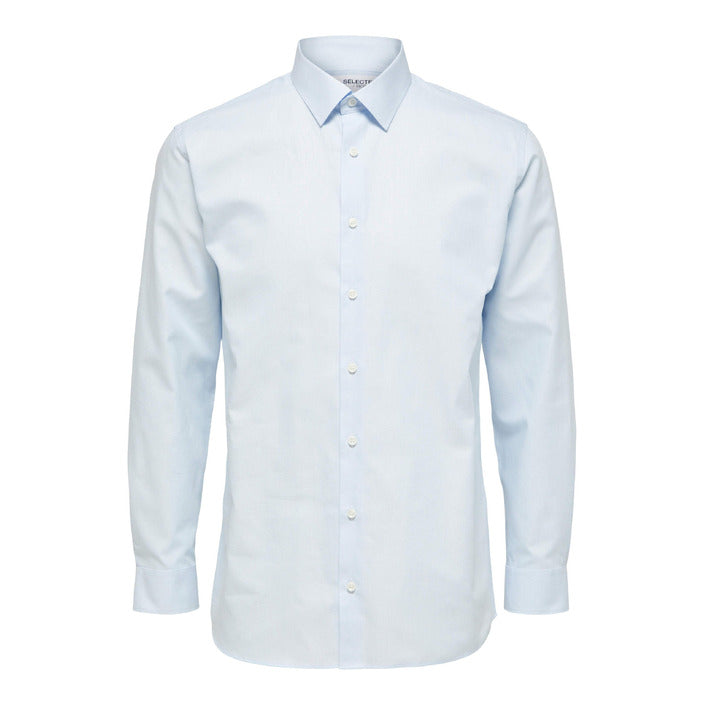 Selected Camicia Uomo Nero Bottoni Maniche Lunghe Scollo Alto Colletto Classico Cotone 100% Primavera Estate 16086754
