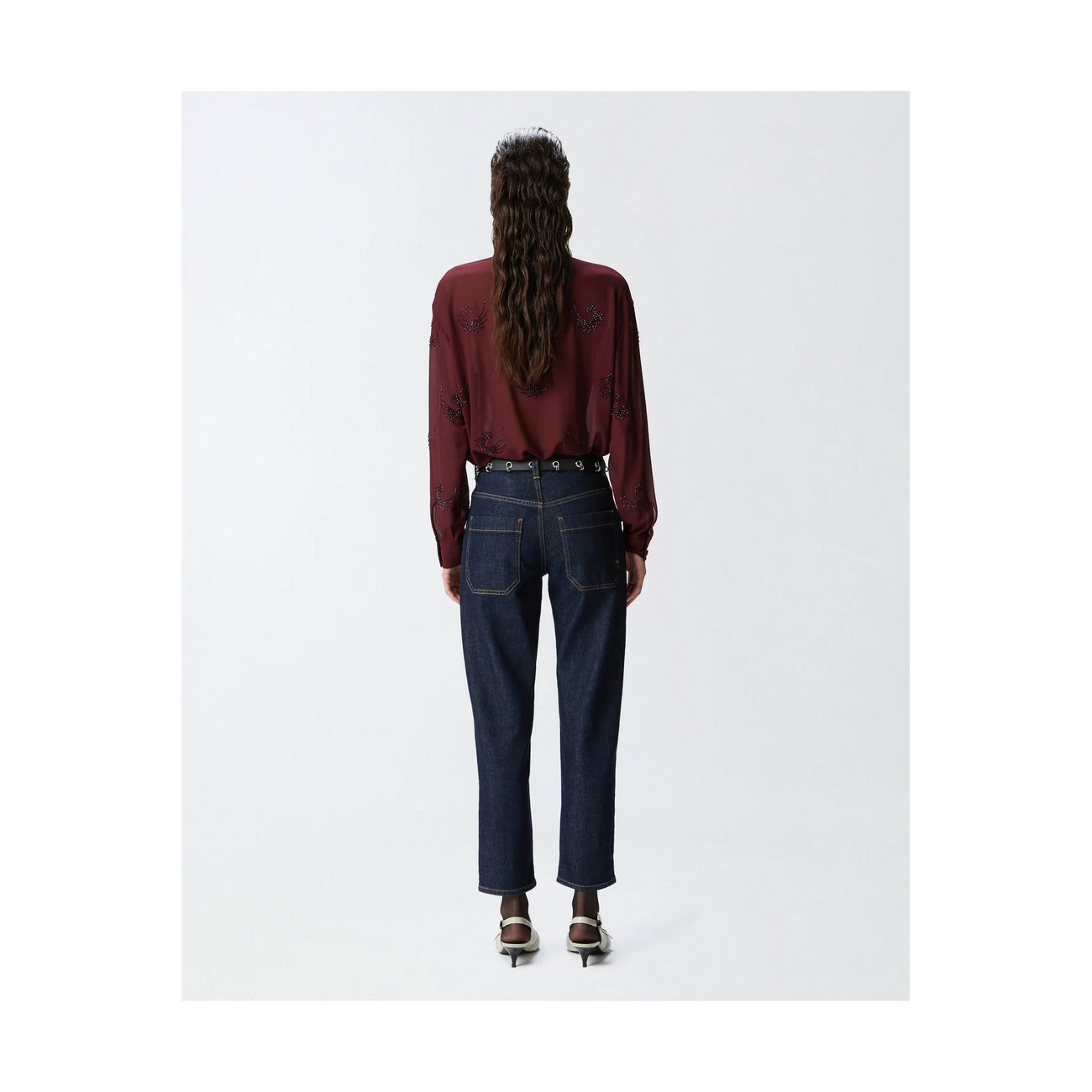 Pinko Jeans Donna Blu con Zip Bottone Tasche Anteriori Posteriori in Cotone 99% Elastan 1% Autunno/Inverno B_44741