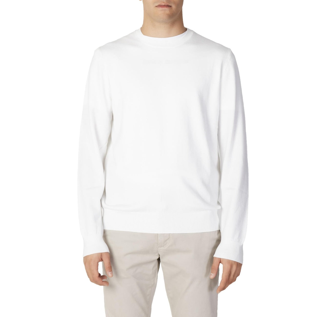 Diktat Maglia Uomo Bianco Collo Tondo Manica Lunga Cashmere Autunno Inverno DK37001