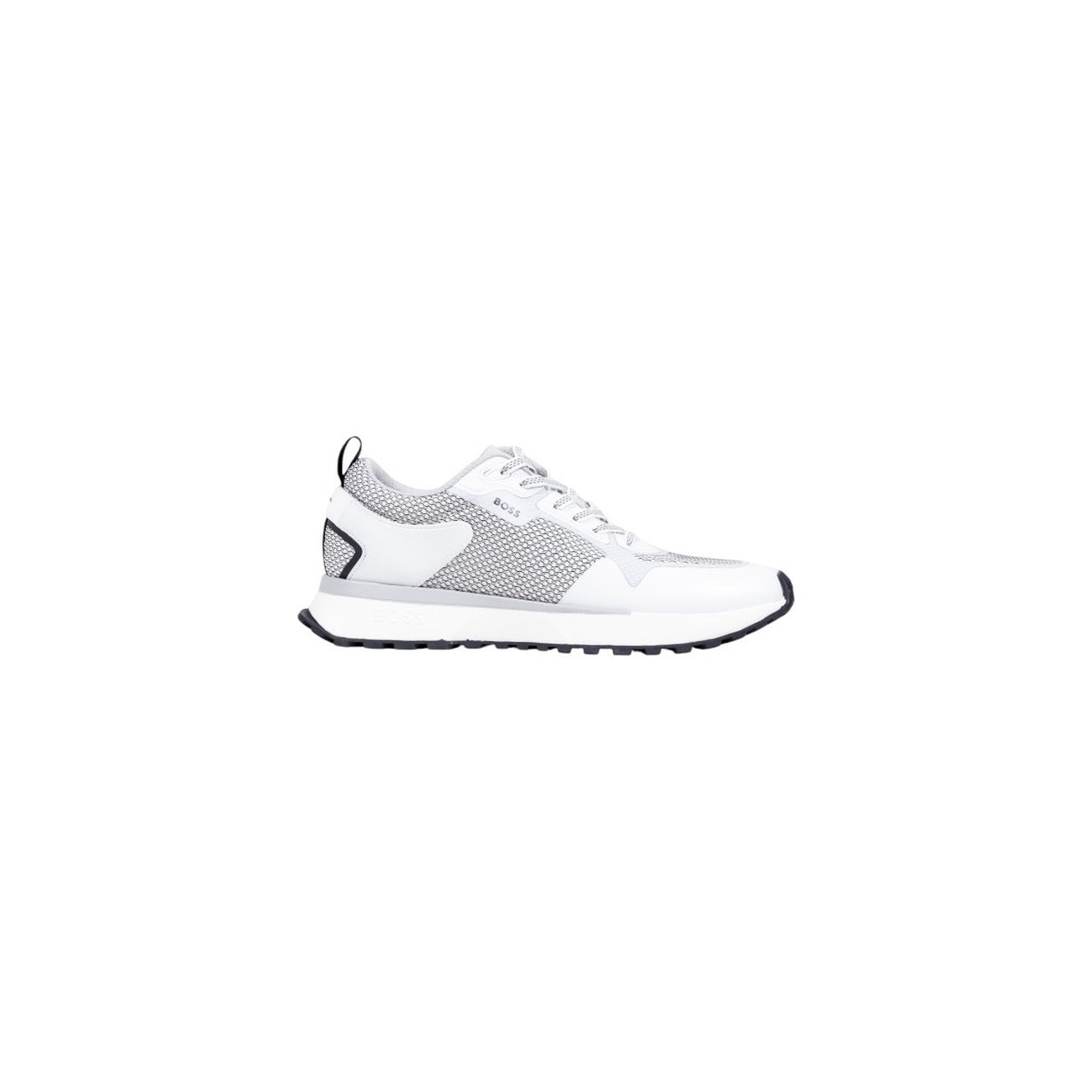 Boss Sneakers Uomo Bianche con Lacci - Sneakers Poliestere Basse Sportive