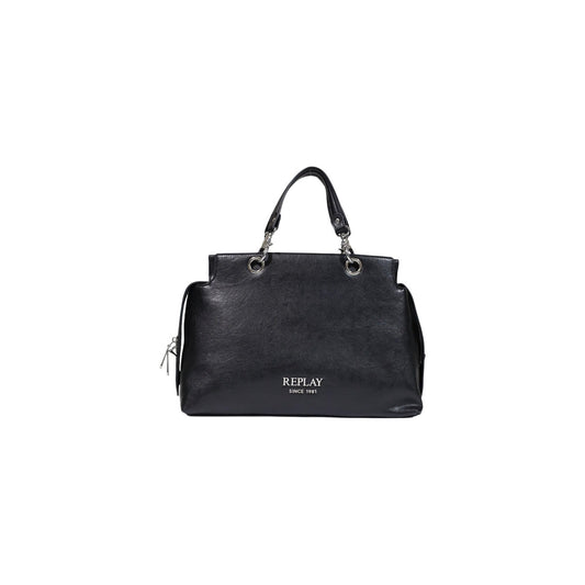 Borsa a mano donna Replay nera – Borsa bauletto media in ecopelle con tracolla FW019Y.000.A7243S