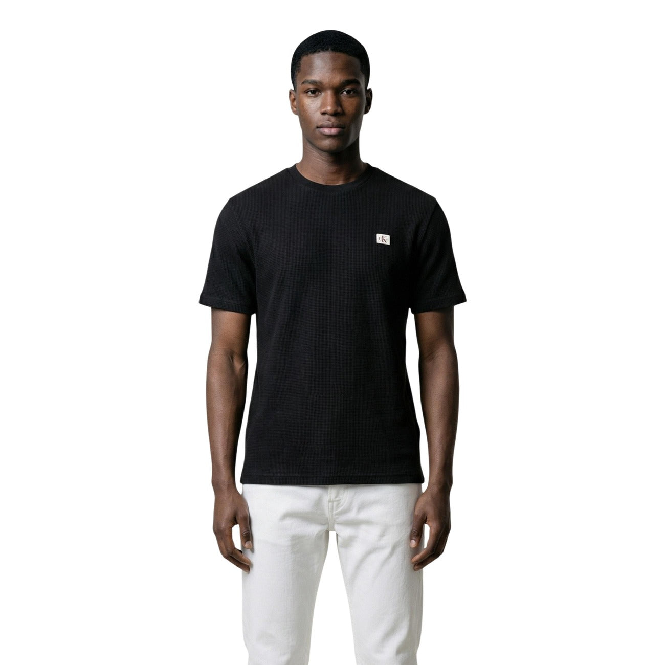 T-shirt uomo Calvin Klein Jeans basic nera in cotone a maniche corte primavera estate 