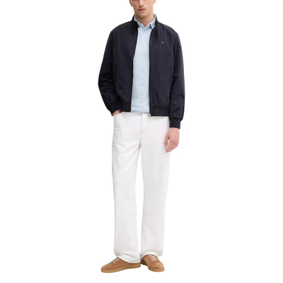 Tommy Hilfiger Polo Uomo Bianca Maniche Lunghe - Polo Cotone Organico Bottoni Colletto