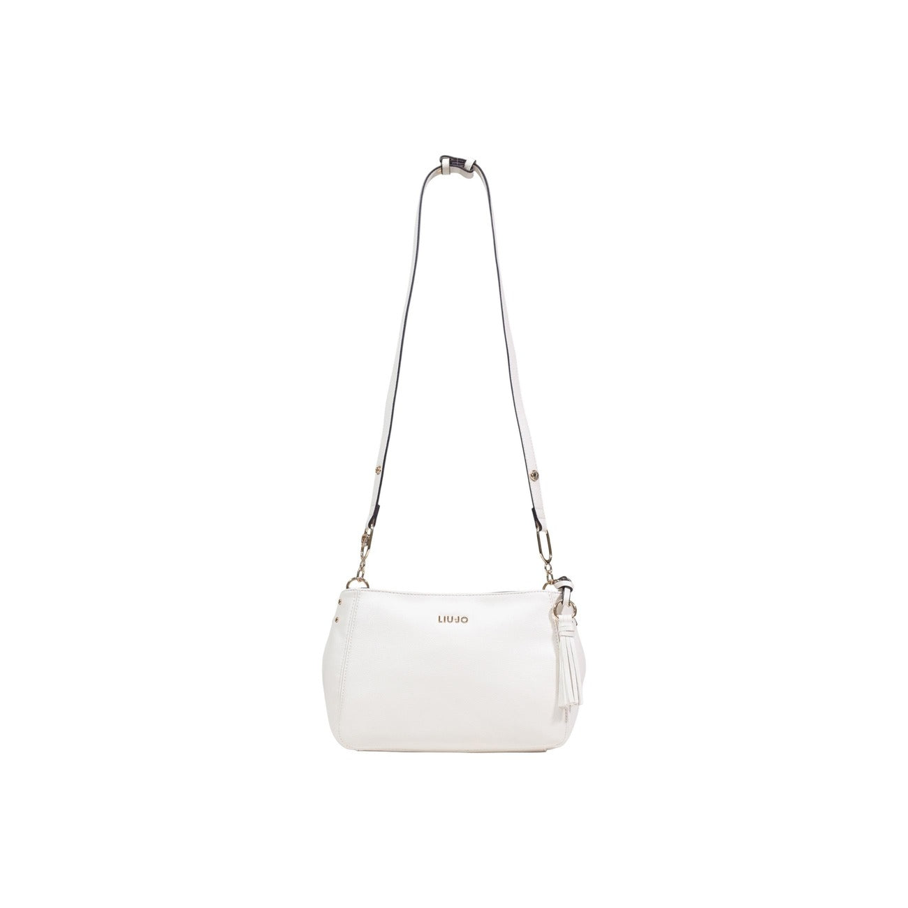 Borsa Liu Jo a mano donna bianca con tracolla cerniera tasca interna 100% poliuretano - vista frontale con tracolla 