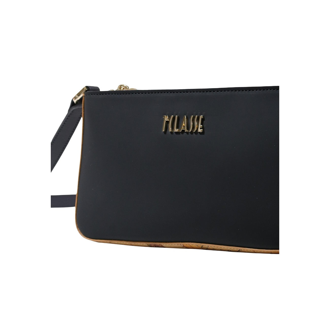Borsa Tracolla Alviero Martini Nera; Dettagli stampa Geo Classic. Chiusura con zip, tracolla regolabile, design bicolore. Dimensioni mini 15x6x6 cm. Accessorio versatile 4 stagioni in stile casual-chic.
