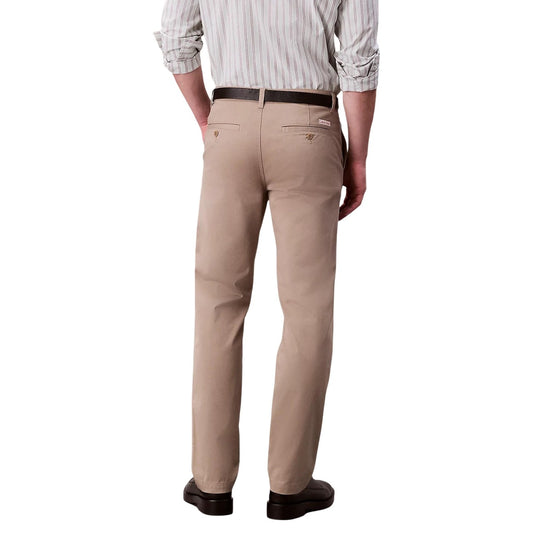 Calvin Klein Jeans Pantaloni Uomo Beige Zip Bottone Tasche Anteriori Posteriori Cotone 97% Elastan 3% Primavera Estate LV040EM628