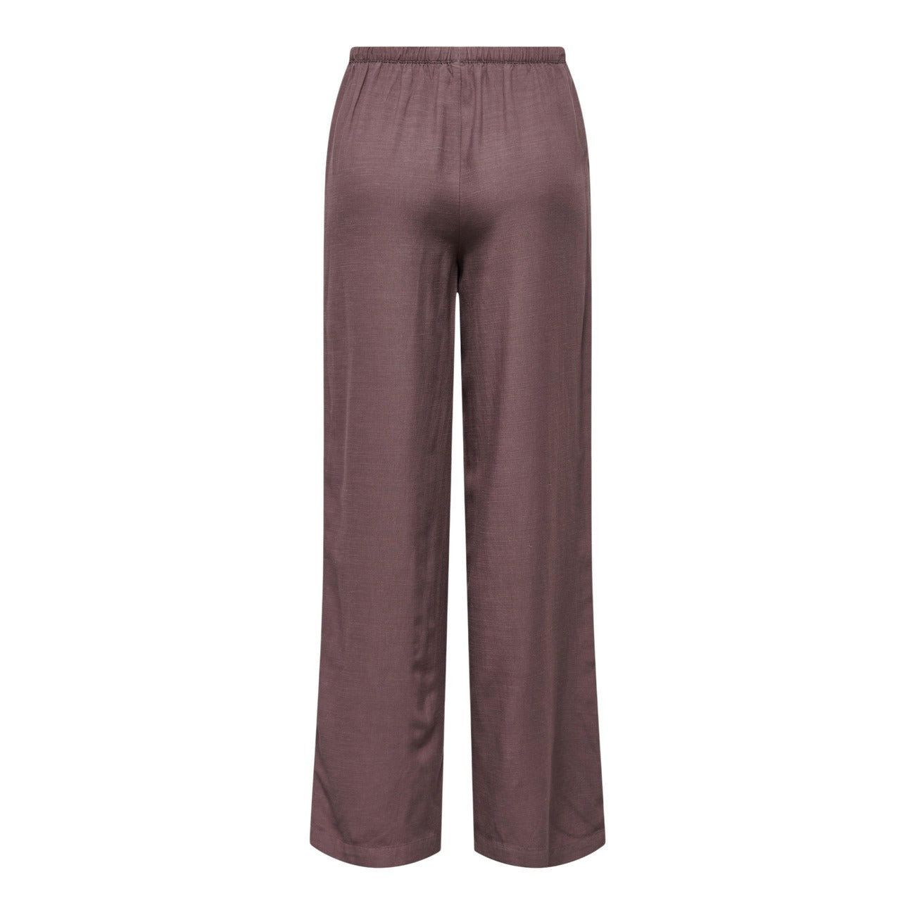 Pantaloni JDY Jdycaya; 90% viscosa 10% lino, gamba ampia, vita elastica con laccio. Modello regular wvn dia, fresco e traspirante, stile minimal contemporaneo. Vista posteriore 