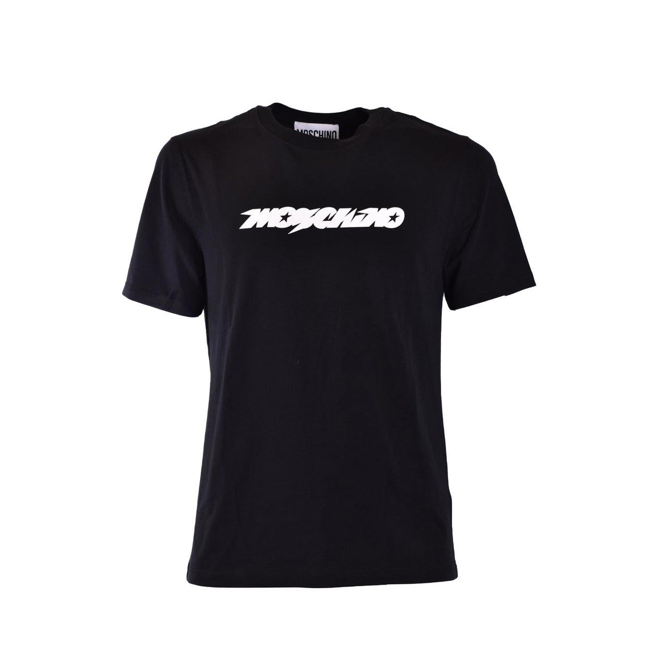 Moschino T-Shirt Uomo Nera Stampa Manica Corta Scollo Tondo 100% Cotone Primavera/Estate V_30985