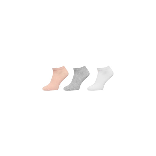 Pack 3 Paia Calze Sneaker CK Jeans; Rosa/Grigio/Bianco. 69% Cotone, 29% Fibre tecniche, 2% Elastam. Traspiranti, morbide, con logo CK sull'orlo. Stile casual 4 stagioni.