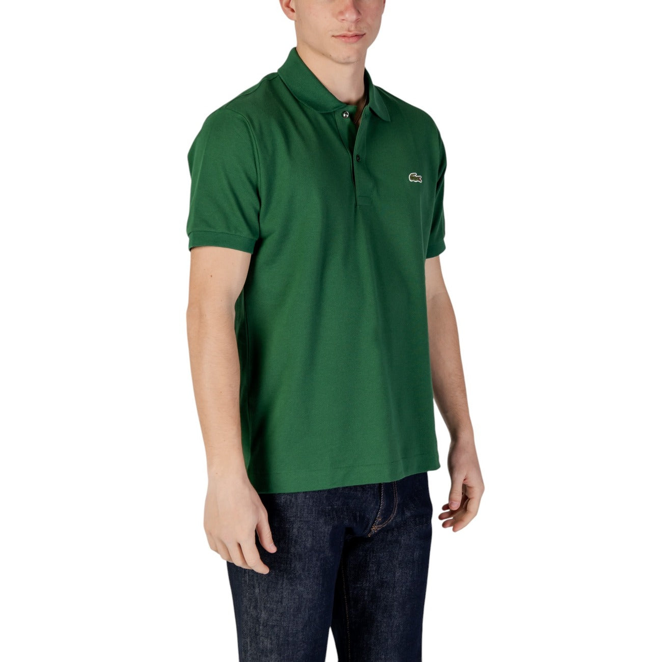 Lacoste Polo Uomo Verde Oliva Bottoni Colletto Polo Scollo Tondo Maniche Corte 100% Cotone Primavera/Estate WH7_16060800149_OLIVE_GREEN