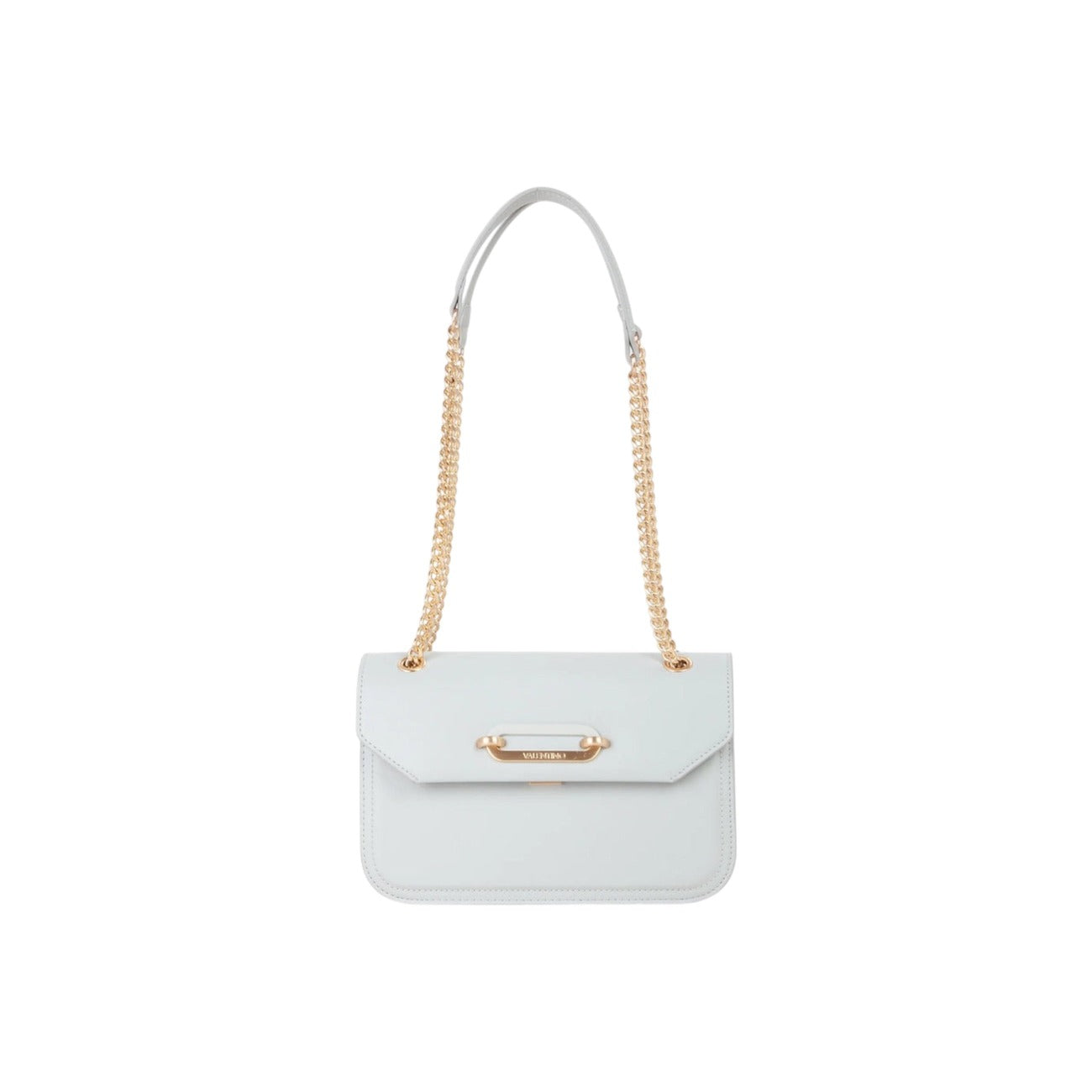 Valentino Bags Borsa Donna Azzurra a Mano Tracolla con Bottone Gancio Tasca Interna - Borsa Poliuretano 26x17x7cm