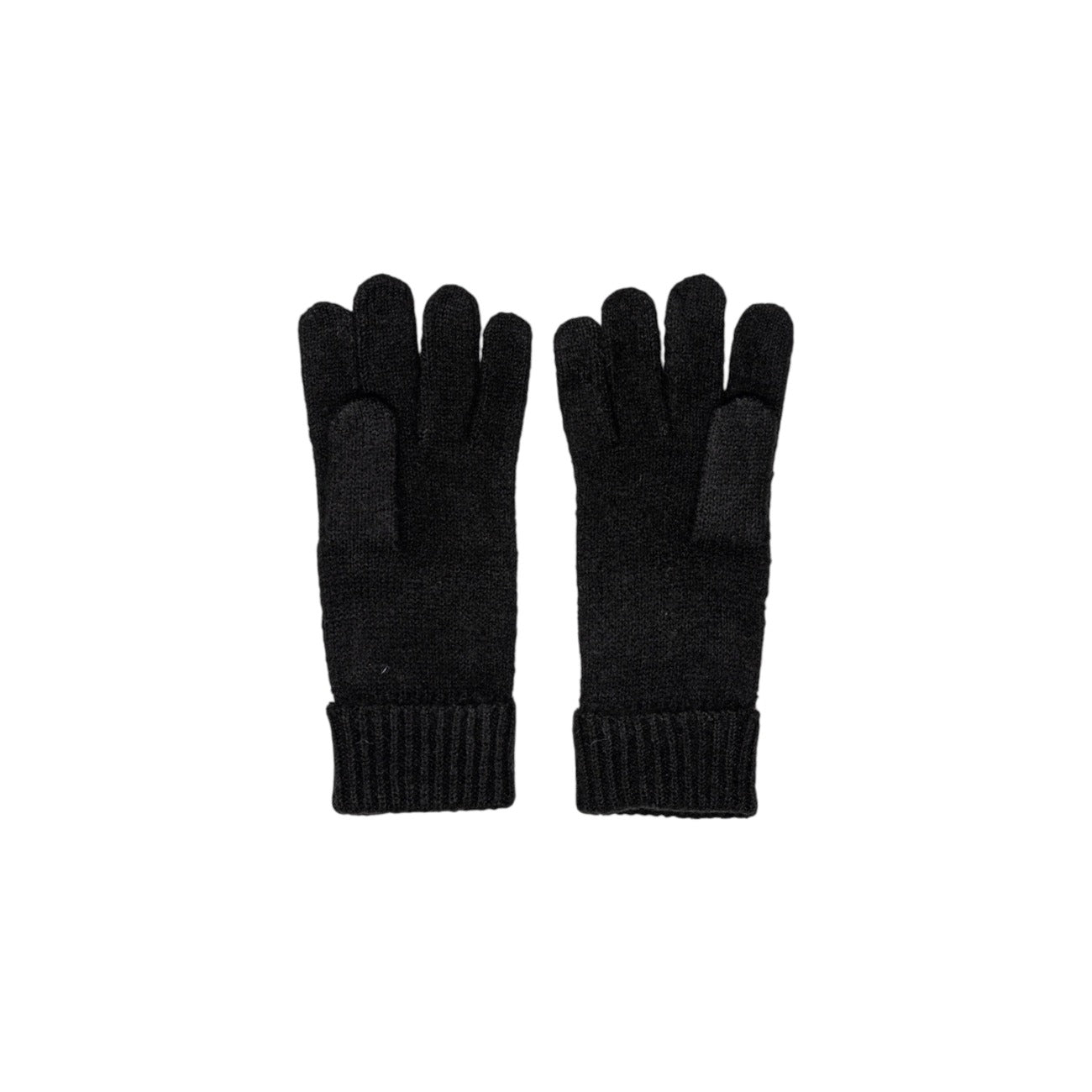 Pieces Guanti Donna Neri - Guanti Poliestere Acrilico Lana Elastan