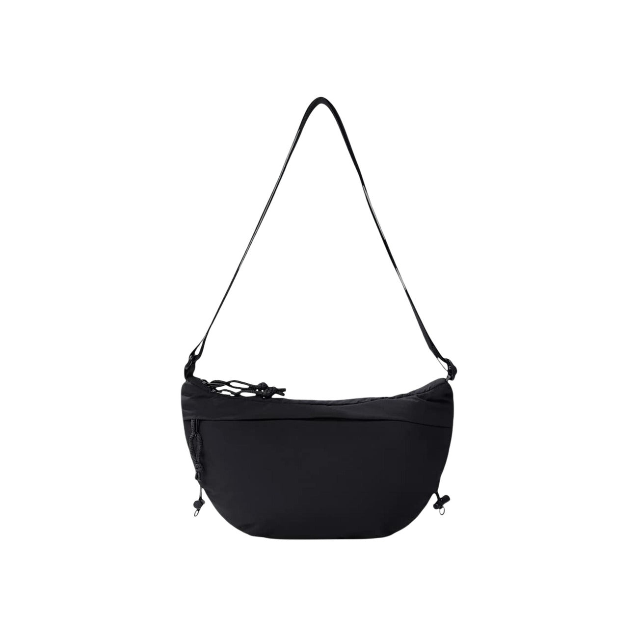 Borsa Tracolla The North Face Never Stop; 100% Nylon riciclato. Cerniere YKK, tasca posteriore con zip, tracolla satinata regolabile. Design vintage increspato, capiente e ultraleggera. Ideale per tempo libero e viaggi. Vista posteriore 