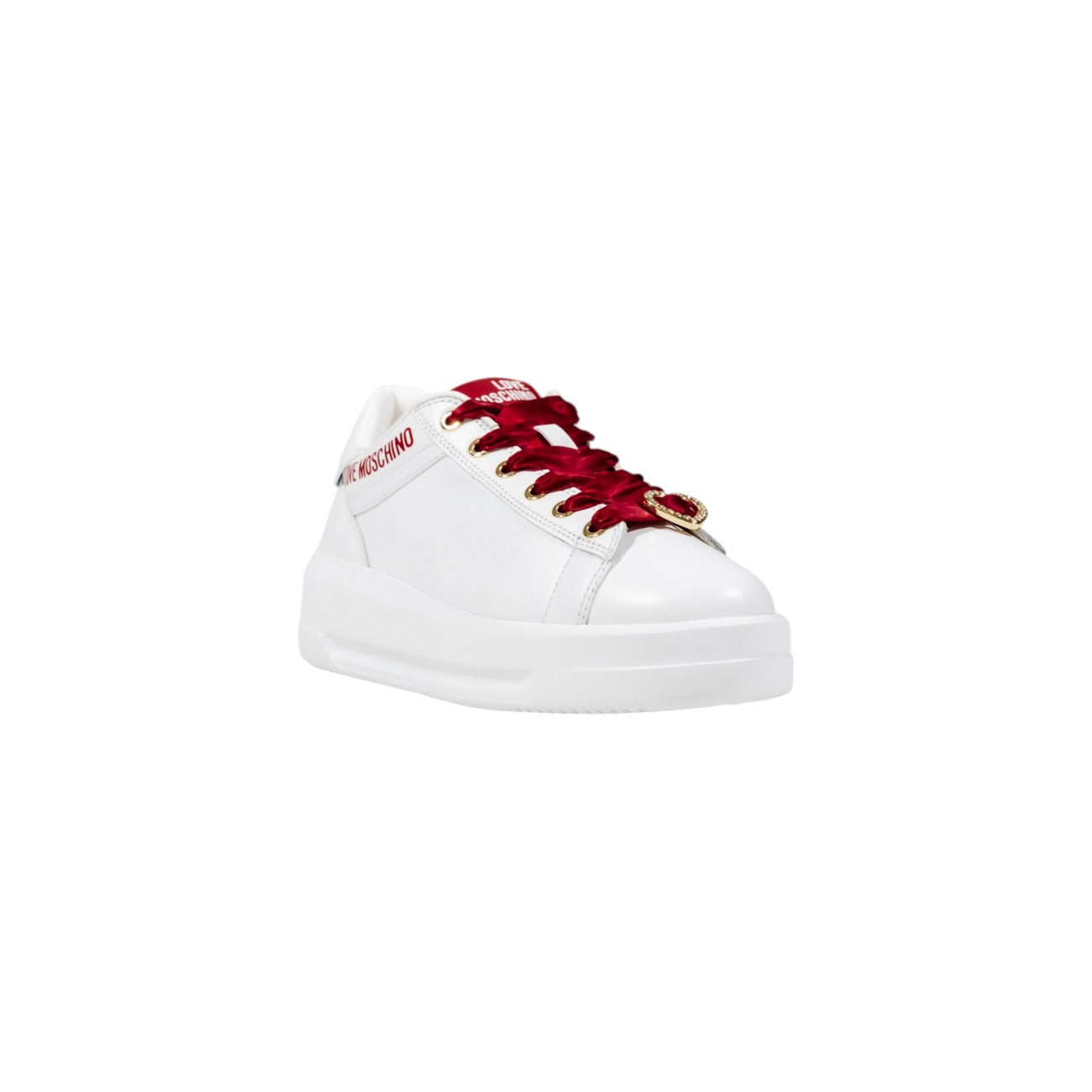 Sneakers Donna Love Moschino Bianche - Italian Luxury Fashion