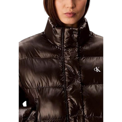 Calvin Klein Jeans Giubbotto Donna Nero con Cerniera Maniche Lunghe Scollo Alto Tasche Anteriori - Giubbotto Poliammide