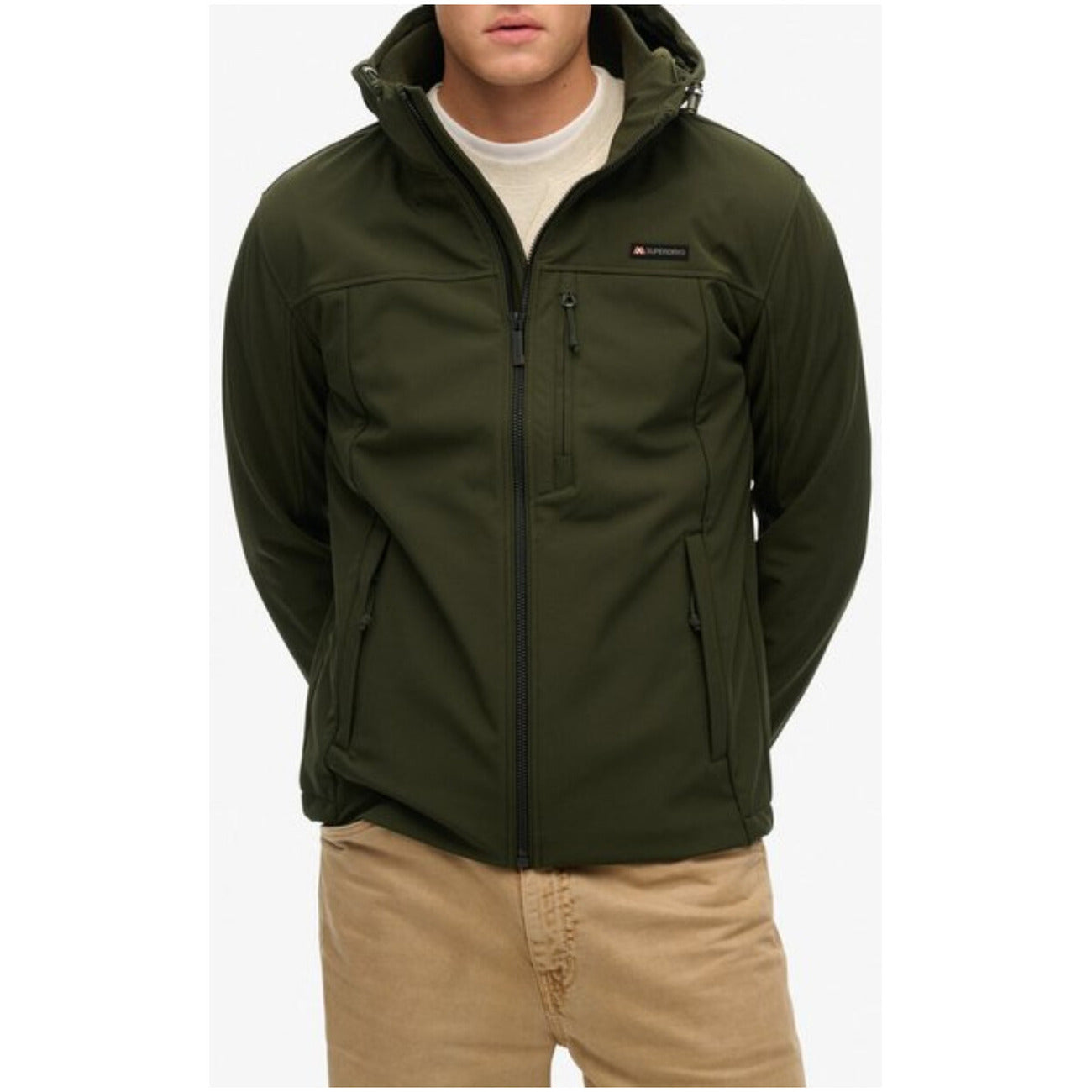 Superdry Giacca Uomo Verde con Cappuccio M5012103A