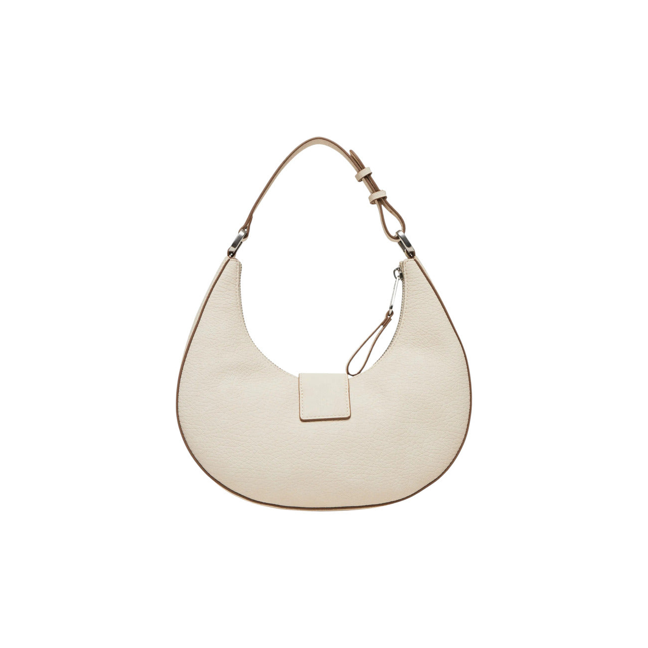 Tommy Hilfiger Borsa Donna Beige con Cerniera Tasche Interne - Borsa Poliuretano 13x25x8cm
