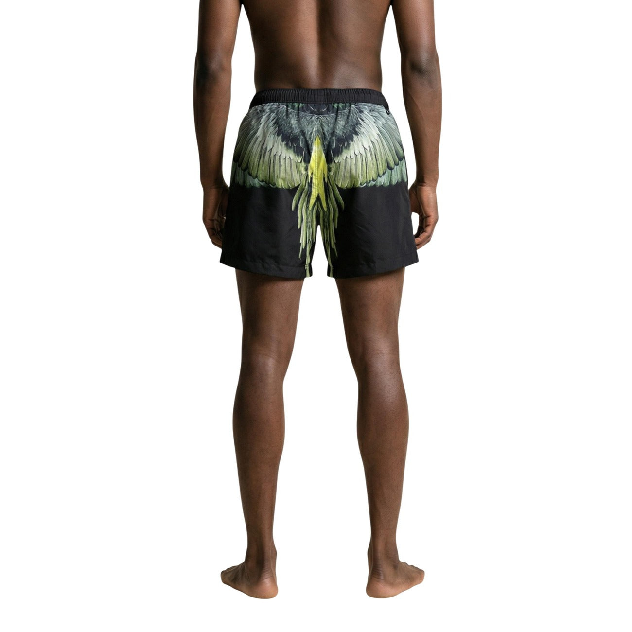 Boxer mare County of Milan Wings; poliestere asciugatura rapida, vita regolabile, stampa grafica iconica. Lo stile streetwear per la tua estate. Vista posteriore 