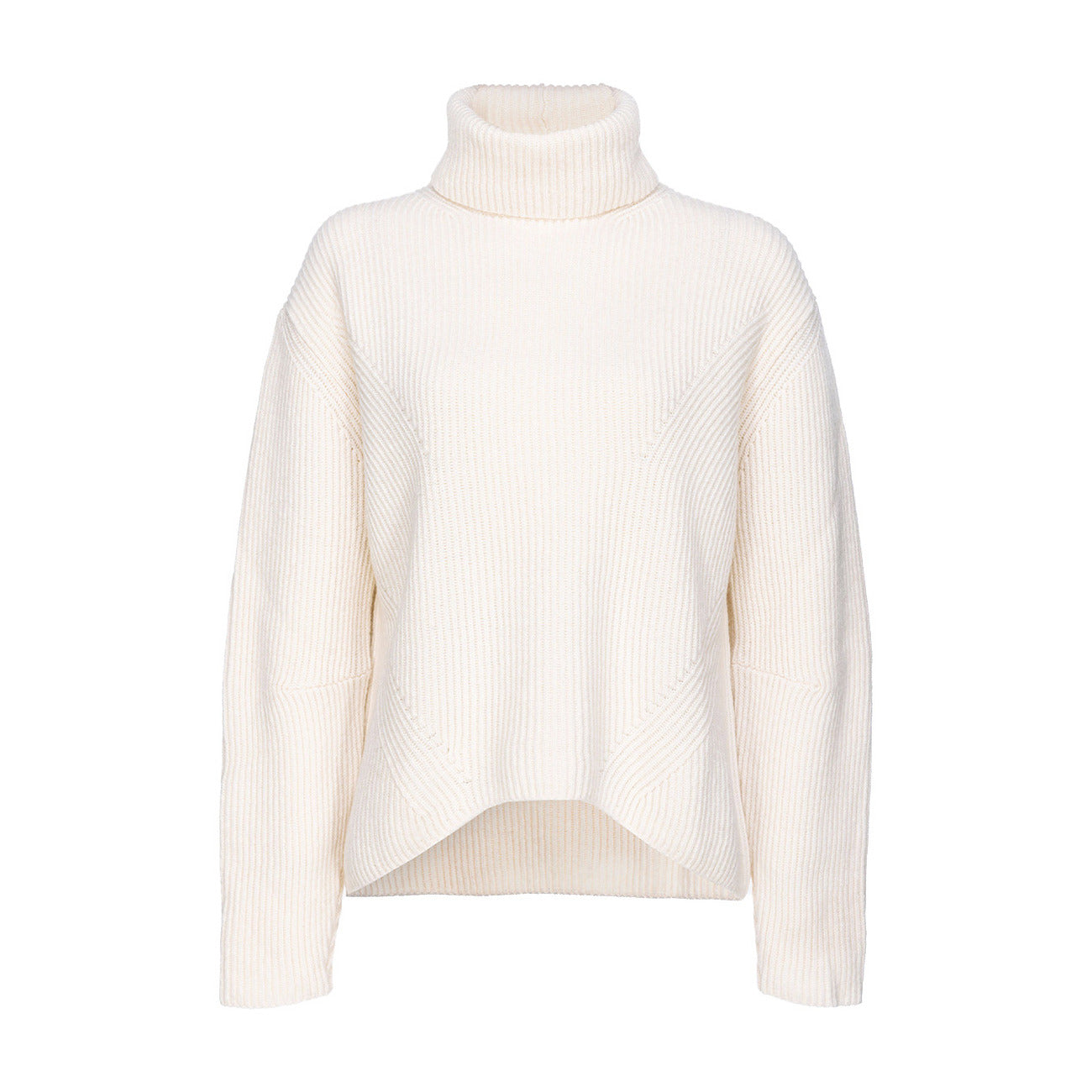 Pinko Maglia Donna Bianca in 90% Lana 10% Cashmere a Manica Lunga con Scollo Alto V_28943