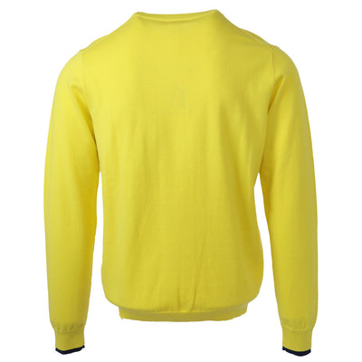 Sun68 Maglia Uomo Giallo Manica Lunga Cotone Lana Autunno Inverno K40105