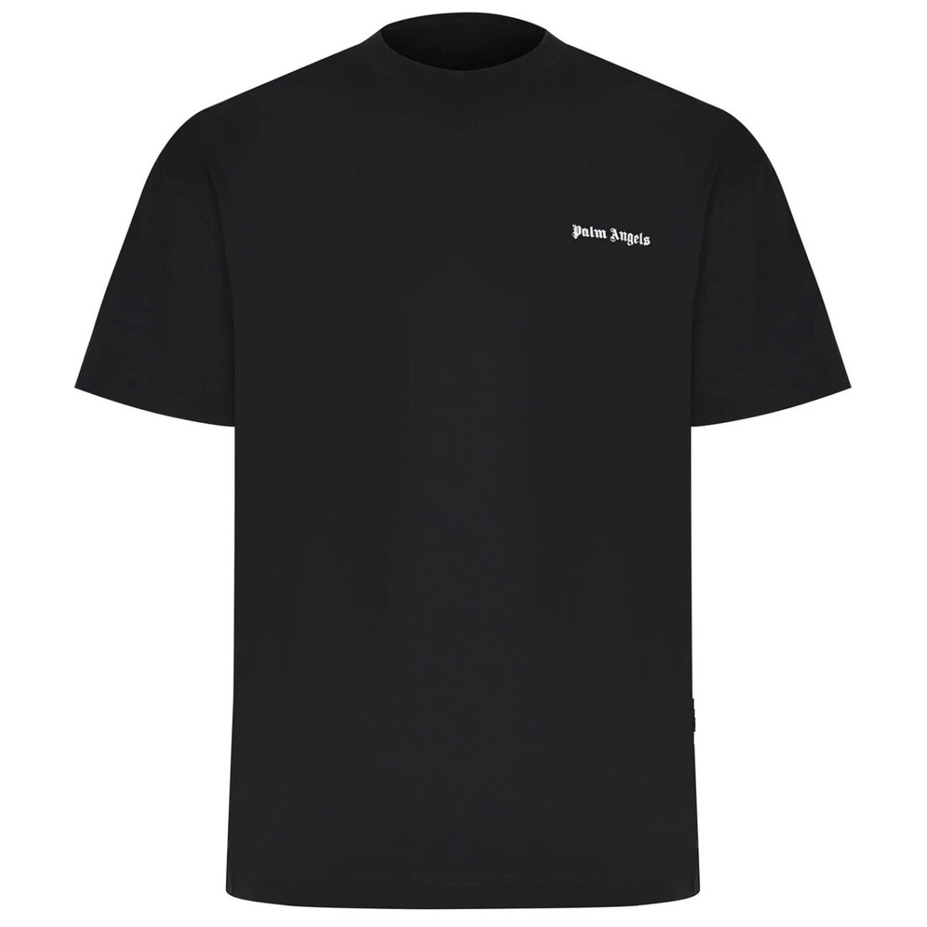 T-shirt Intima Uomo Palm Angels; Cotone Stretch. Girocollo, maniche corte, nero. Tessuto leggero, traspirante e aderente. L'eccellenza dell'intimo firmato Palm Angels. Vista frontale 