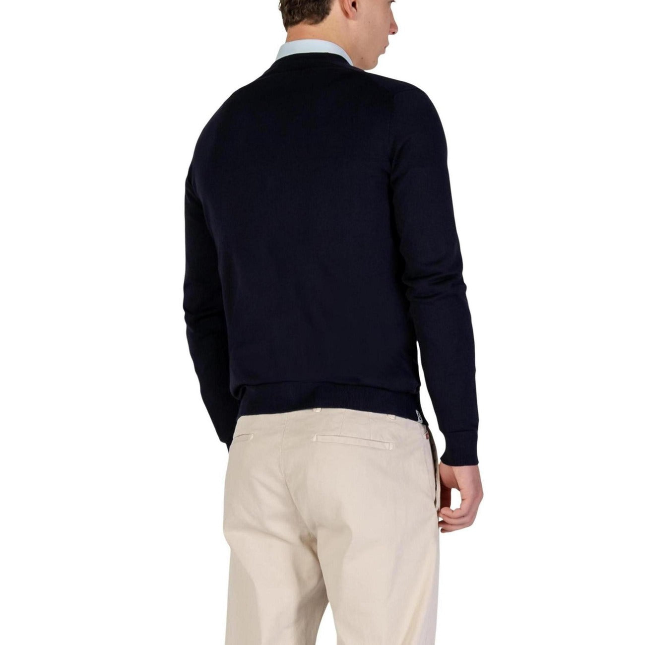 Yos Cardigan Uomo Blu Bottoni Manica Lunga Scollo V Poliammide Viscosa Autunno Inverno 3005900