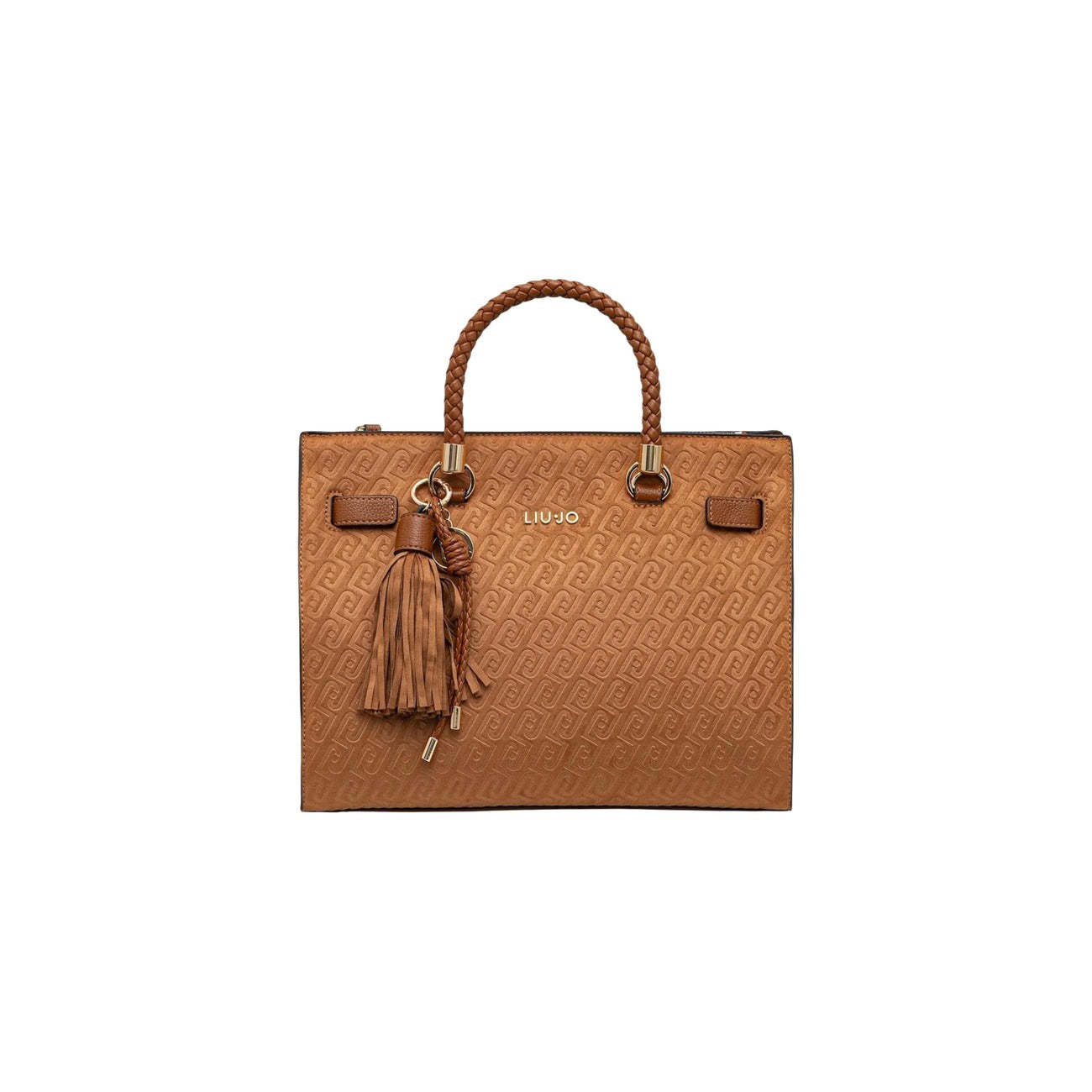 Borsa Liu Jo donna marrone a mano con tracolla in poliestere 100% - vista frontale
