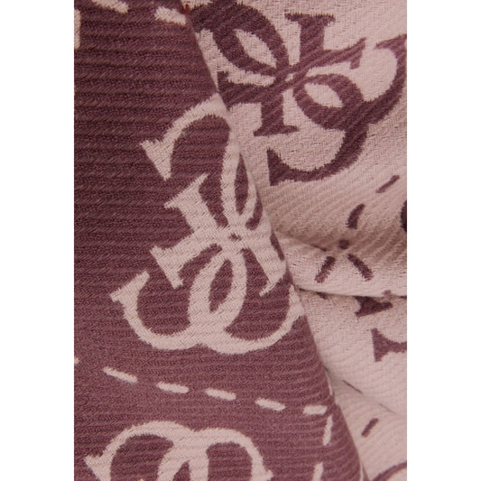 Sciarpa Guess donna logo all over AW5217 VIS03. Stola invernale bicolore in maglia morbida con loghi Guess, estremità con frange e misure 94x100 cm, collezione autunno inverno.