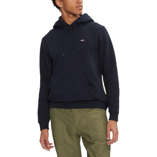 Tommy Hilfiger Jeans Felpa con Cappuccio Uomo Blu Maniche Lunghe Tasche Anteriori Cotone 80% Poliestere 20% DM0DM20742