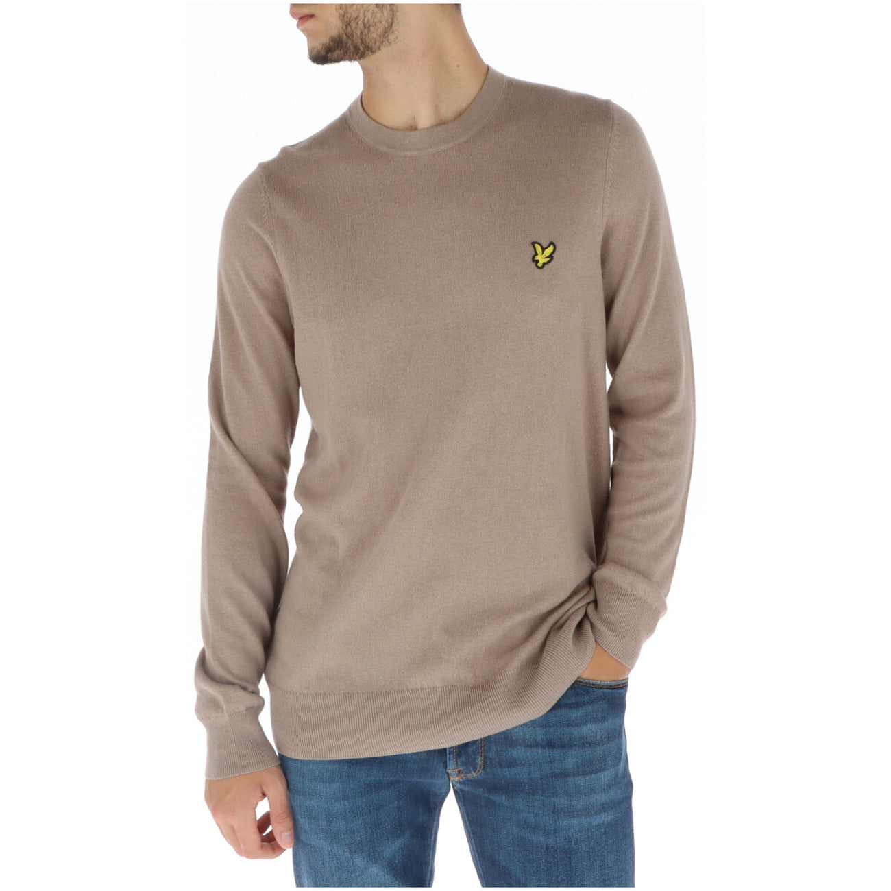 Lyle & Scott Maglia Uomo Blu Scollo Tondo Manica Lunga Cotone Lana Merino Autunno Inverno KN2110VC