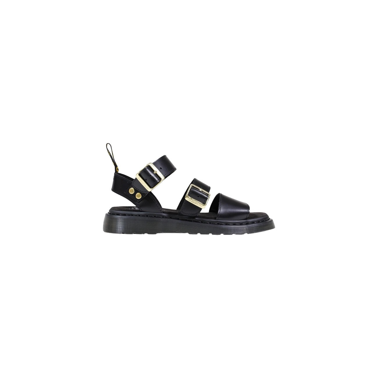 Dr. Martens Sandali GRYPHON BLACK ATLAS in pelle nera Donna - vista laterale