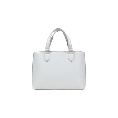 Valentino Bags Borsa Donna Bianca a Mano con Tracolla Cerniera - Borsa Poliuretano Tasche Anteriori 32x23.8x14cm