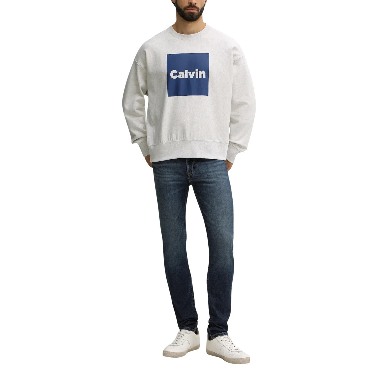 Calvin Klein Jeans Jeans Uomo Blu Zip Bottone Tasche Anteriori Posteriori Cotone 78% Cotone Organico 20% Elastan 2% Autunno Inverno LV04RD940G