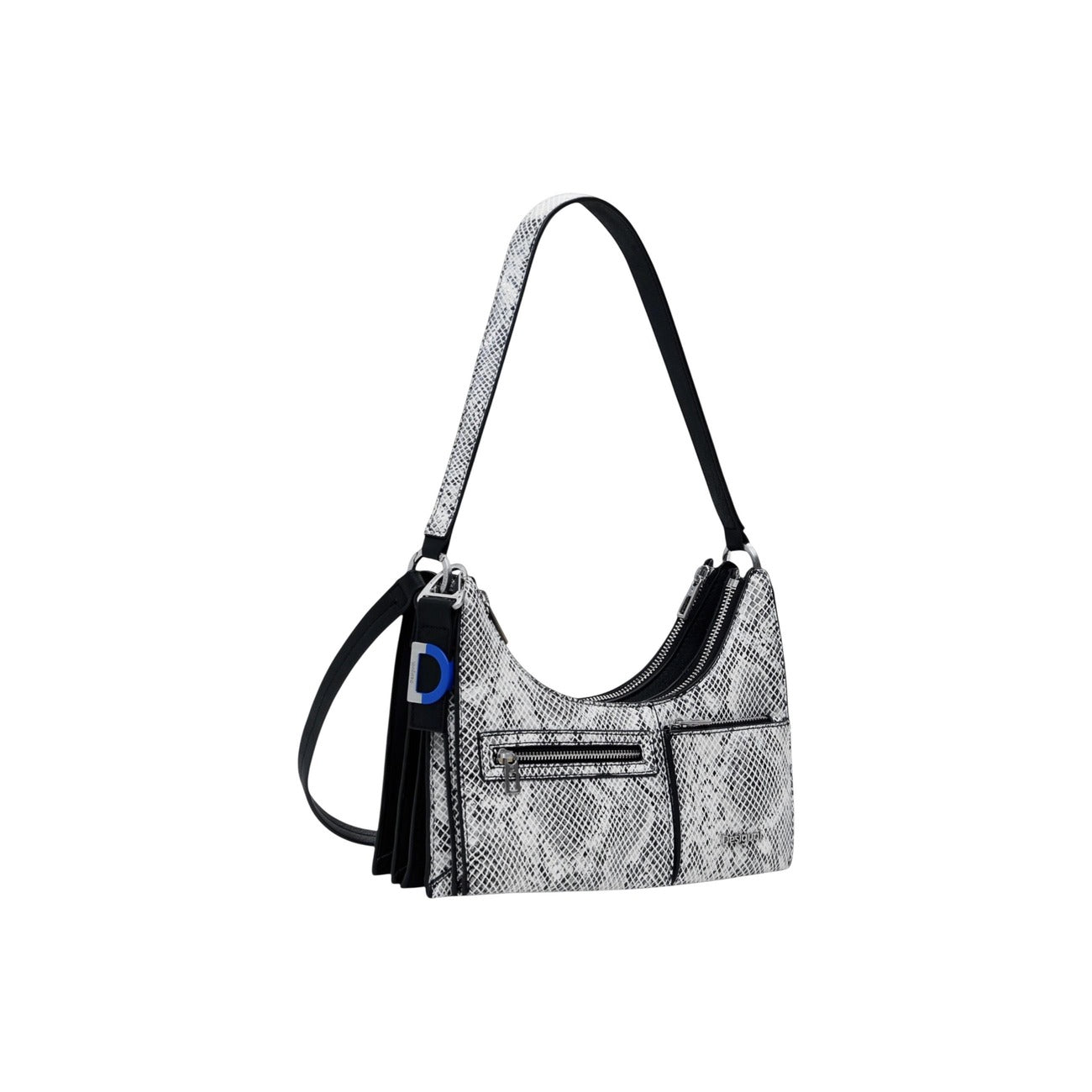 Desigual Borsa Donna Nera in Poliuretano 100% Borsa con Cerniera 25WAXPB7