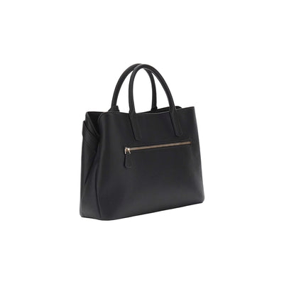 Guess Borsa Donna Nera a Mano Tasche Interne ed Esterne - Borsa Poliuretano 35x24x11cm