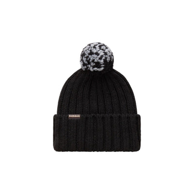 Napapijri Cappello Donna Nero - Cappello Acrilico Lana Poliammide Viscosa Autunno Inverno