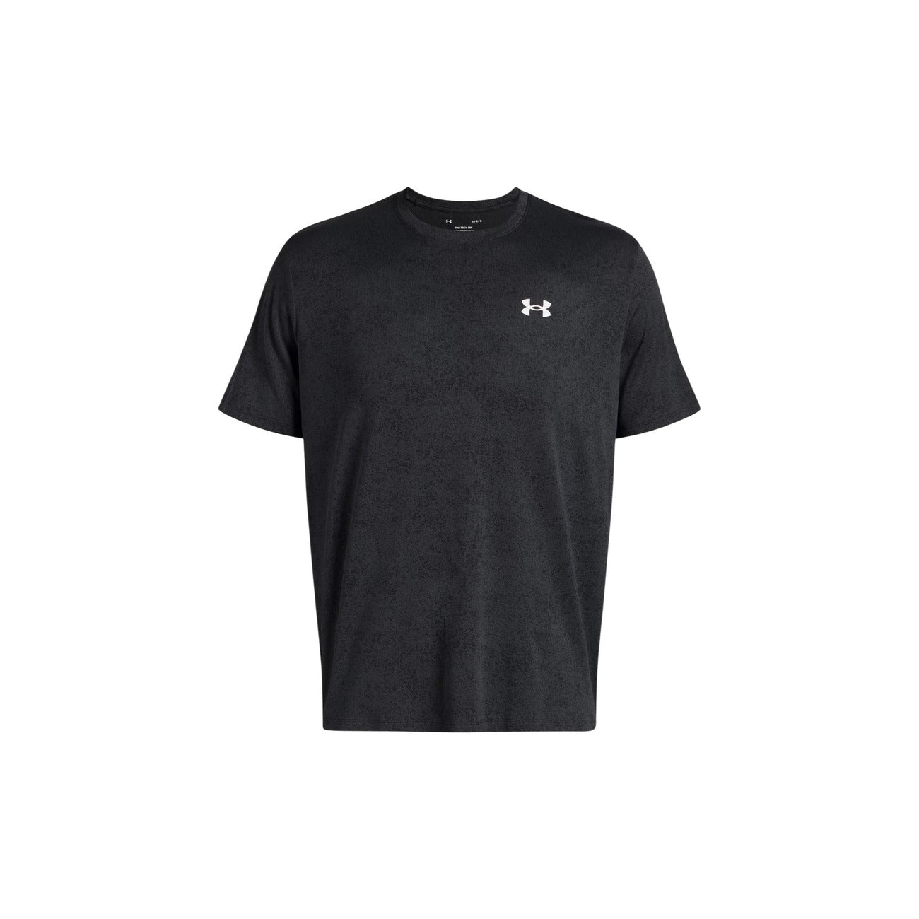 T-shirt Under Armour UA Tech™ Vent Jacquard uomo nera sportiva manica corta scollo tondo 100% poliestere - vista frontale stesa