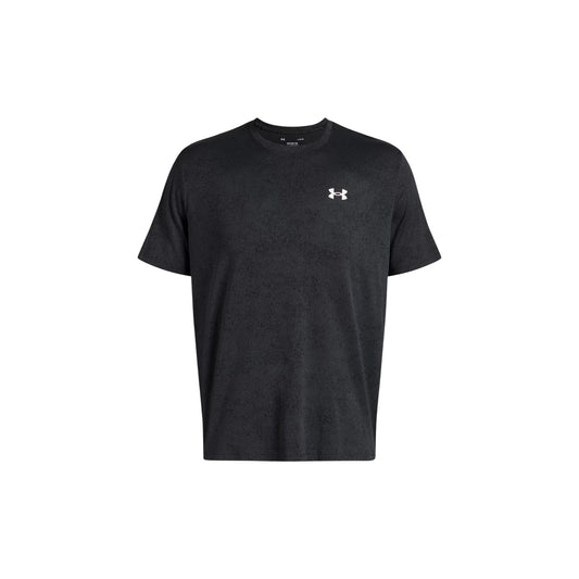 T-shirt Under Armour UA Tech™ Vent Jacquard uomo nera sportiva manica corta scollo tondo 100% poliestere - vista frontale stesa