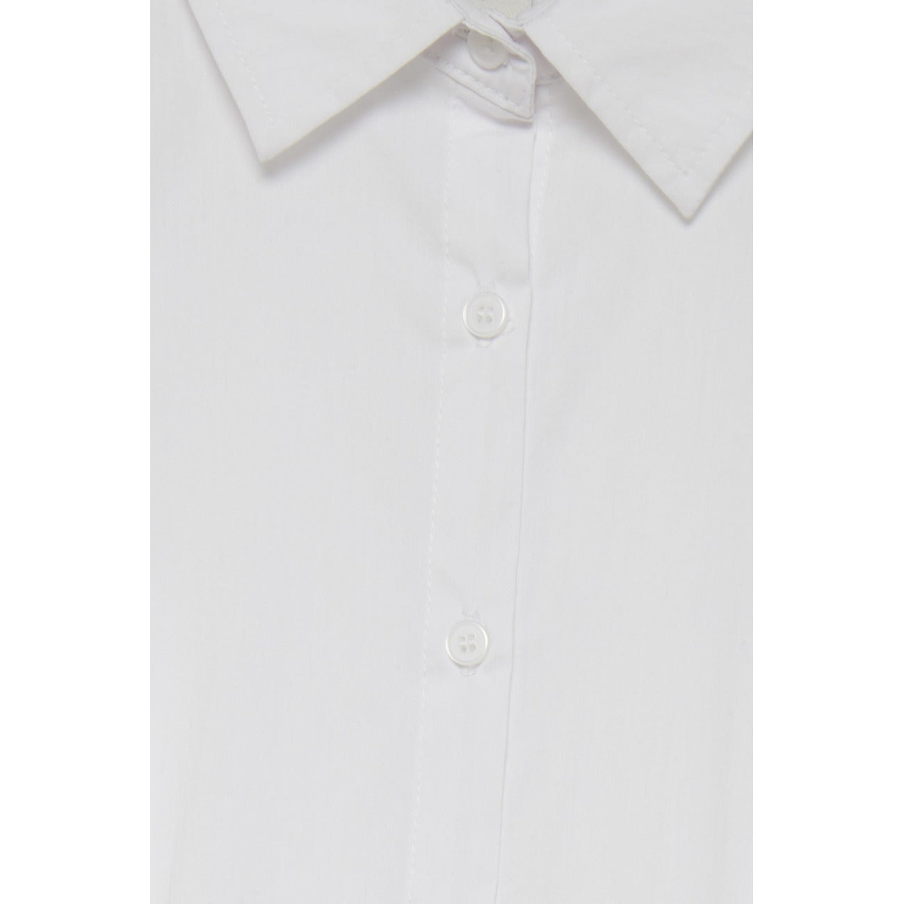 Ichi Camicia Donna Bianco Manica Lunga Bottoni Colletto Classico 68% Cotone 28% Poliammide 4% Elastan Autunno/Inverno 102533