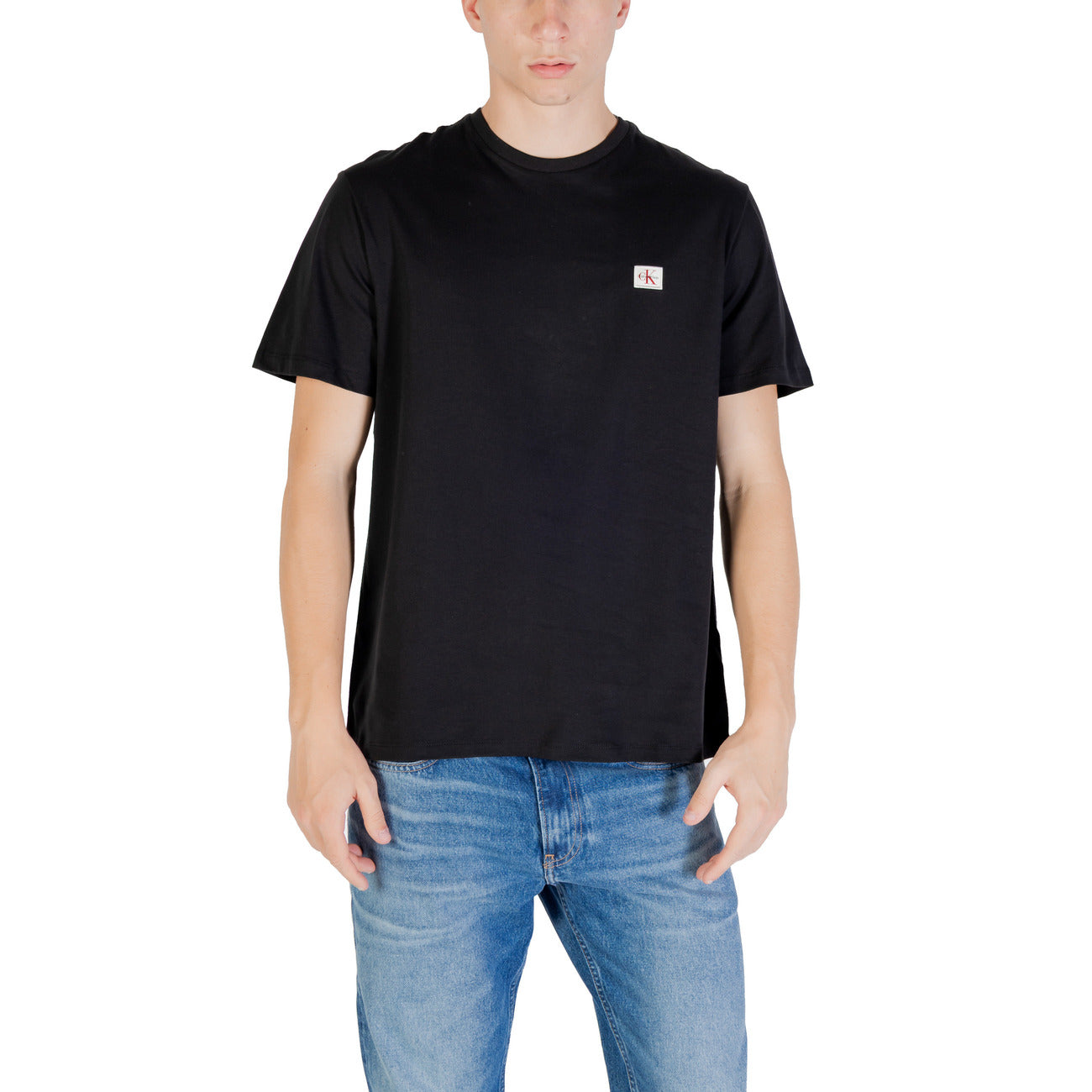 Calvin Klein Jeans T-Shirt Uomo Nera Manica Corta Scollo Tondo 100% Cotone Primavera/Estate LV04RC272G