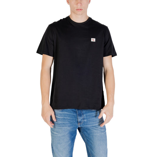 Calvin Klein Jeans T-Shirt Uomo Nera Manica Corta Scollo Tondo 100% Cotone Primavera/Estate LV04RC272G