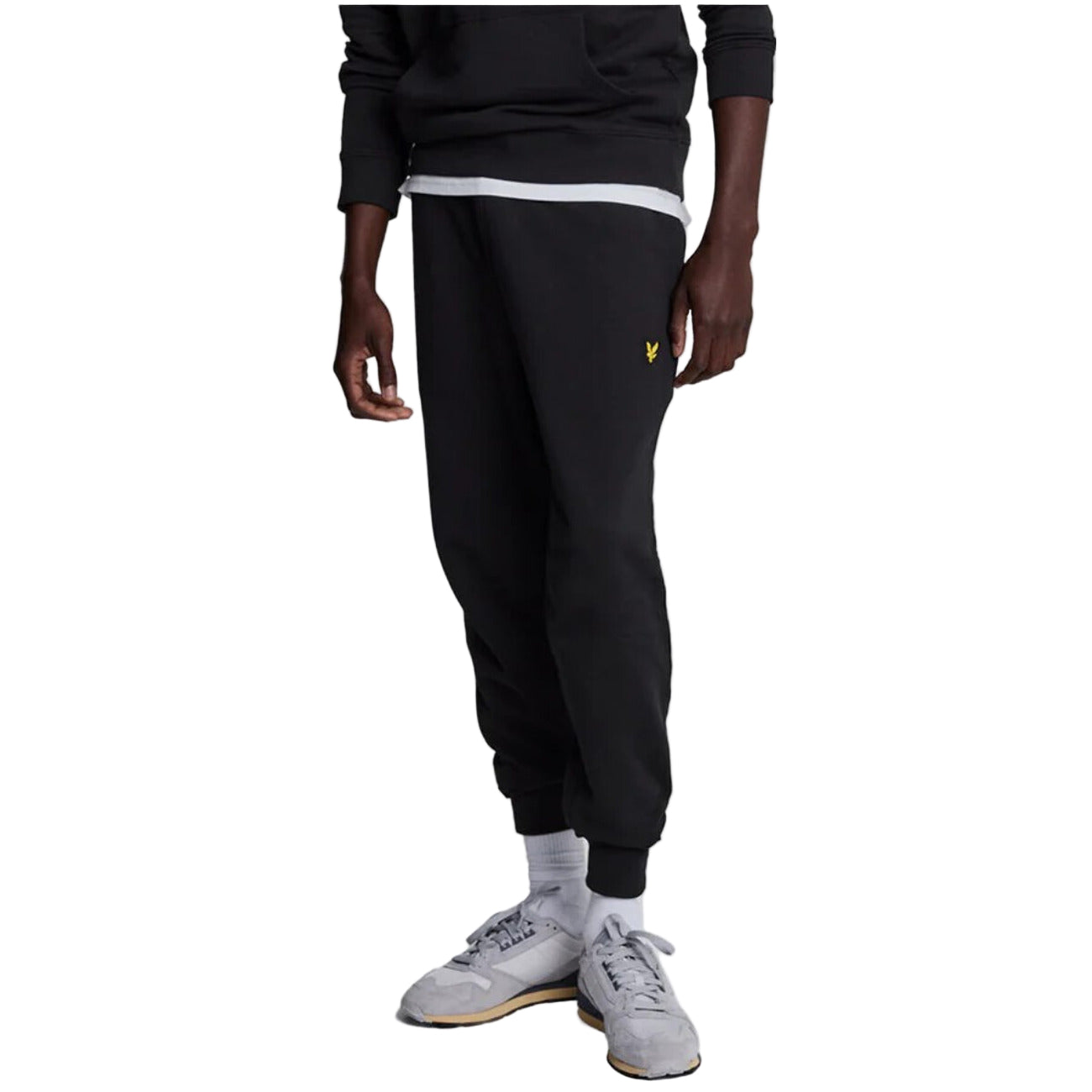 Lyle & Scott Pantaloni Sportivi Uomo Nero Lacci Tasche Anteriori Cotone 100% Autunno Inverno ML822VOG