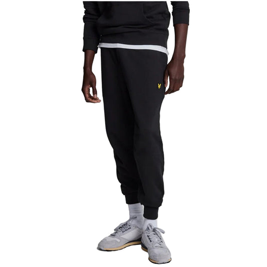 Lyle & Scott Pantaloni Sportivi Uomo Nero Lacci Tasche Anteriori Cotone 100% Autunno Inverno ML822VOG