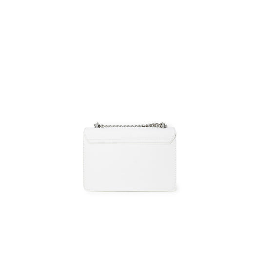 Borsa Replay donna bianca a tracolla con cerniera zip logo 100% poliuretano - vista posteriore

