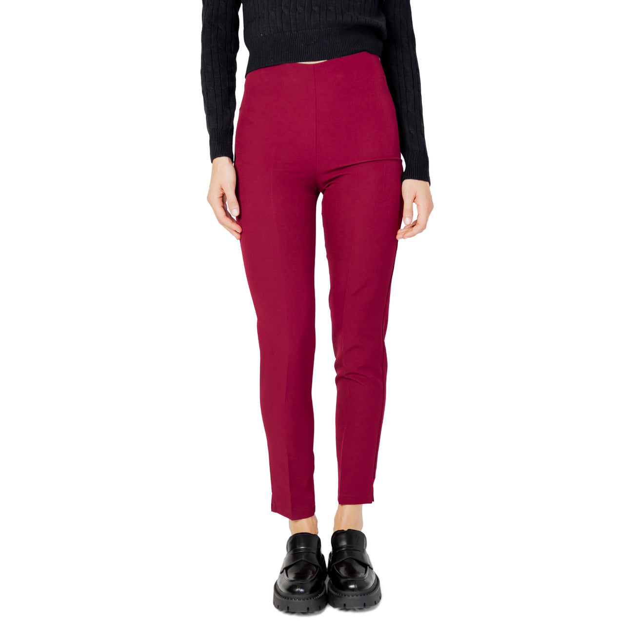 Hanny Deep Pantaloni Donna Verde Monocromo Cerniera 88% Poliestere 12% Lycra Primavera/Estate F876YBDHD3251C