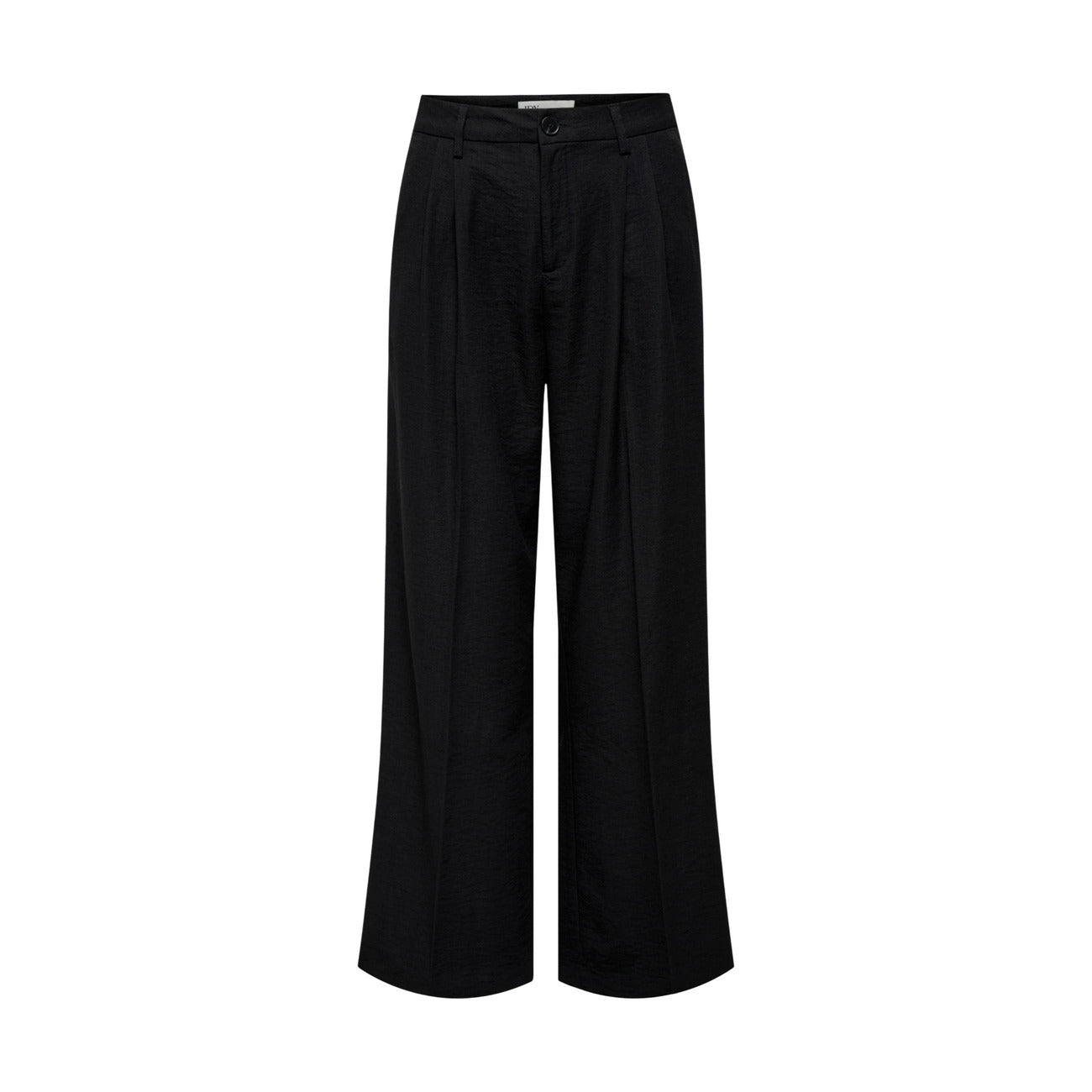 JDYRiver High Waist Wide Pant; misto viscosa e nylon, vita alta, gamba a zampa. Il pantalone sartoriale versatile e confortevole per ogni stagione. Colore nero 