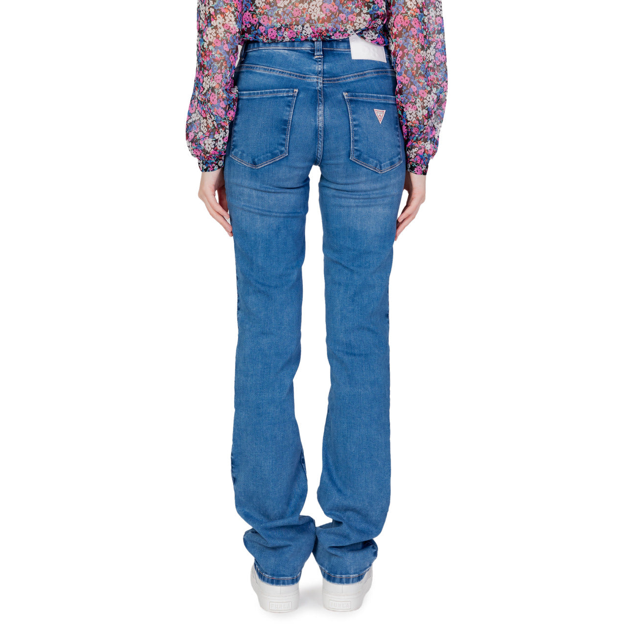 Guess Jeans Donna Blu Zip Bottone Tasche Anteriori Posteriori Cotone 100% Autunno Inverno W3YA15D52F2