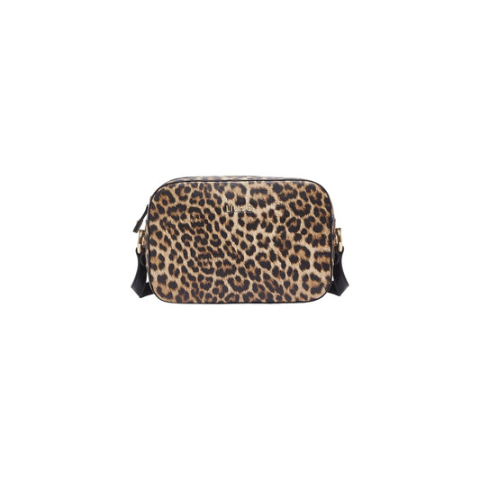 Borsa Camera Case Liu Jo; stampa animalier, tracolla regolabile, logo metallico dorato. Accessorio compatto e glamour per ogni occasione. Vista frontale